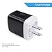 Wall Charger Plug, AILKIN USB Plug Wall, 3MultiPort Home Charger Station Cube Box Charger Outlet Base Brick Block Replacement for iPhone, iPad, and iWatch Charger Plug (Black)