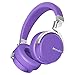 Bluedio Vinyl Stereo Rotary Bluetooth 4.1 Headphones Wireless Headsets with Mic Fashionable On-Ear for Cell Phone/TV/PC (Purple)