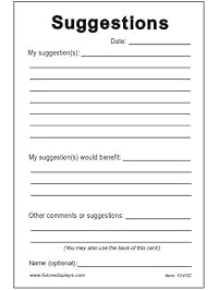 Suggestion Box Cards | Amazon.com | Office &amp; School Supplies - Paper
