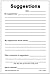 FixtureDisplays® 25 Suggestion Cards Suggestion Box Cards 4x6
