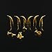 RUBYCA 20 Sets 21mm Gold Color Cat Claw Studs and Spikes Metal Screw Back Leather-Craft Findings