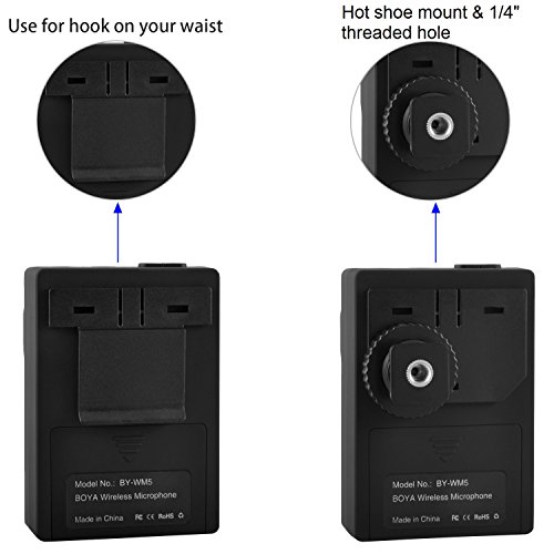 image for pangshi BOYA BY-WM5 Wireless Lavalier Microphone System for iPhone Sam