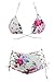 LittleLittleSky Womens Sexy Strappy Floral Print Retro High Waist Swimwear Swimsuit Two Piece Bikini Bathing Suit ((US 4-6)S, Floral Print)