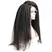 Italian Yaki Lace Human Hair Wigs For Black Women 150 Density Kinky Straight Lace Front Wigs Peruvian Yaki Wig Pre Plucked with Baby Hair Queen Plus Hair (14inch, 13x4 wig)
