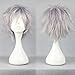S-noilite Women Men Male Cosplay Hair Wig Short Straight Anime Party Dress Loose Fluffy Costume Full Wigs Silver Grey