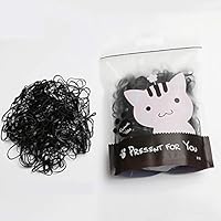 Black colors Hair Elastic Hair Ties Rubber Bands for Kids Girls(Large, 500 Pcs)