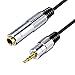 BATIGE 3.5mm Male to 6.35mm Female Audio Cable 1/8 Male to 1/4 Female 3.5mm to 6.35mm Stereo Jack Adapter Wire Cord (3ft)