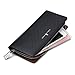 William POLO Men's Genuine Leather Zip Around Long Purse Mens Wallet Money Clip