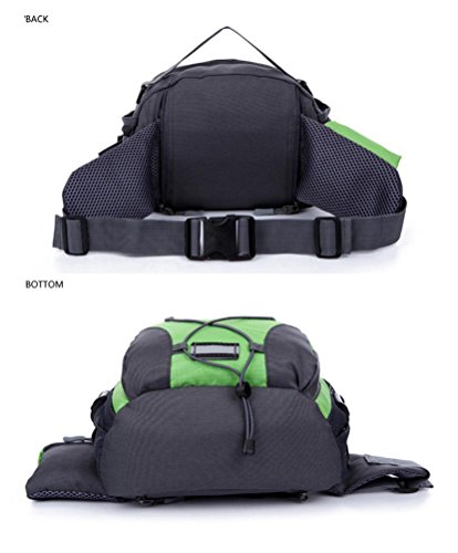 Han Shi- Sports Bag, Waterproof Running Belt Bum Waist Pouch Fanny Pack Camping Sport Hiking Shoulder Bag (Green)