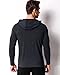 PODOM Men's Long Sleeve T Shirt Hoodies Lightweight Pullover Thin Tee Shirts Cotton V Neck Tops Dark Grey L