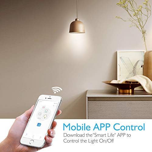 eMylo Smart WiFi Light Switch Wireless Relay Switch AC 220V 2 Channel Tuya Module App 90-250V Remote Control Home Automation Timers Compatible with Alexa Echo Google Home Support IOS Android 4 packs - Thumbnail 5