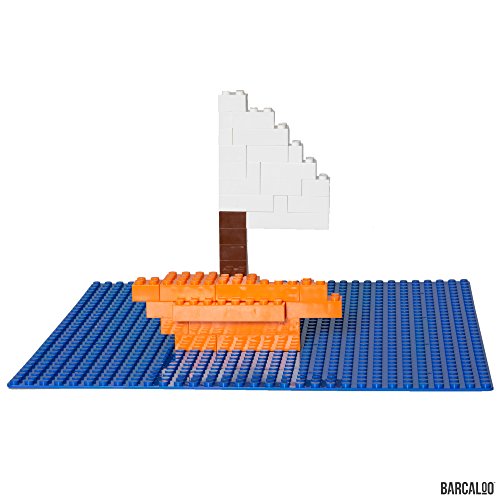 Peel-and-Stick Baseplates - 10 Inch x 10 Inch Baseplate - 4 Pack (2 Blue, 2 Green) Compatible with all Major Brands