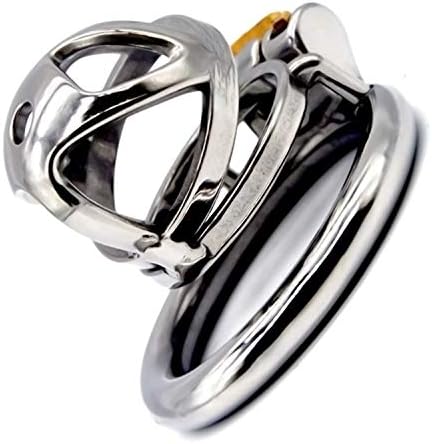 Bondage Masters Chastity Cage Medical Grade Stainless Steel, Innovative Design and 50 mm Back Ring, Silver