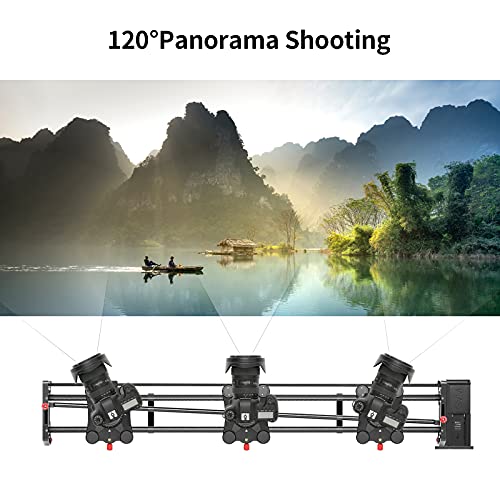 GVM Motorized Camera Slider,48" Wireless Carbon Fiber Dolly Rail Camera