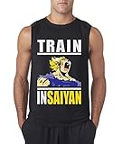 New Way 292 - Men's Sleeveless Train Insaiyan Gym Workout Goku DBZ Dragon Ball Z Medium Black