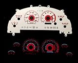 Brand New White Face Red Indiglo Reverse Glow Gauges For 99-04 Ford Mustang GT(I-114rd)