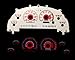Brand New White Face Red Indiglo Reverse Glow Gauges For 99-04 Ford Mustang GT(I-114rd)