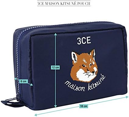Amazon Co Jp 3 Ce Maison Kitsuneメイクアップポーチ Stylenanda Maison Kitsune メイクアップポーチ ブルー ホーム キッチン