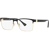 Versace DAILY HERITAGE VE 1285 1443 Black Metal Rectangle Eyeglasses 56mm