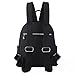 Lily & Drew Nylon Mini Casual Travel Daypack Backpack Purse (Small Black)