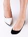 VERO MONTE 4 Pairs Womens No Show Socks - Cotton Liner Socks (Black + Skin, 6-7.5) 440411