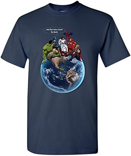 TEEPAAA God and Superheroes and That's How I Saved The World Christian T-Shirt