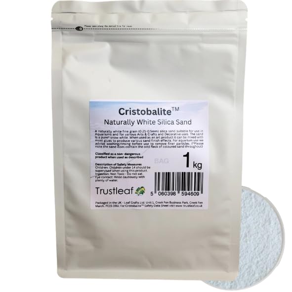 Trustleaf 1kg Bag of Decorative White Silica Sand - Art and Crafts, Aquariums