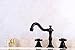 Greenspring Widespread 3pcs Oil Rubbed Bronze Widespread Roman Bathroom Faucet Vanity Sink Lavatory