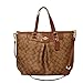 Coach Peyton Signature Pleated Tote - Khaki/Saddle