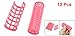uxcell 10 Piece Plastic Lady Hair Styling Roller Curler, Pink, 0.14 Pound