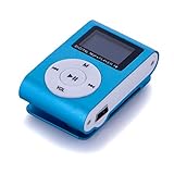 Dayan Cube Metal Clip Digital MP3 Player LCD Screen for 2/4/8/16GB TF Card Blue