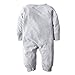 Big Elephant Baby Boys' Letter-Printed Long Sleeve Pajama Romper Sleeper H96