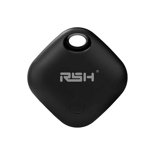 RSH Android Air Tracker Tag -1 Pack, Luggage Tracker Tags Works with Google Find Hub App, Bluetooth Tracker Key Finder and Item Locator for Luggage, Backpack, Suitcases, Rechargeable, Black (Type C)