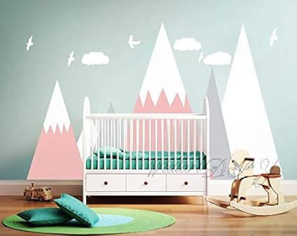 pink wall stickers nursery