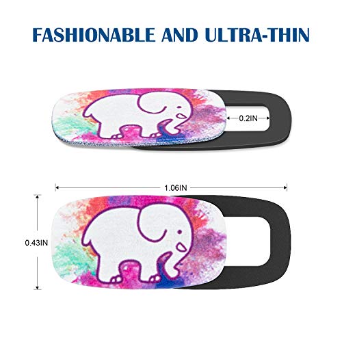 Laptop Webcam Cover, 0.027In Ultra Thin Slide Laptop Camera Cover Strong Adhesive Security Webcam Privacy Cover Slide Blockers for MacBook Pro/Air, iMac, PC, Ipad, Smartphone, Echo Spot (w-3p)