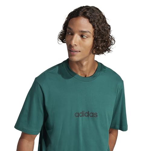Hombre Essentials Linear Single Jersey Shirt, Collegiate Green/Black, M