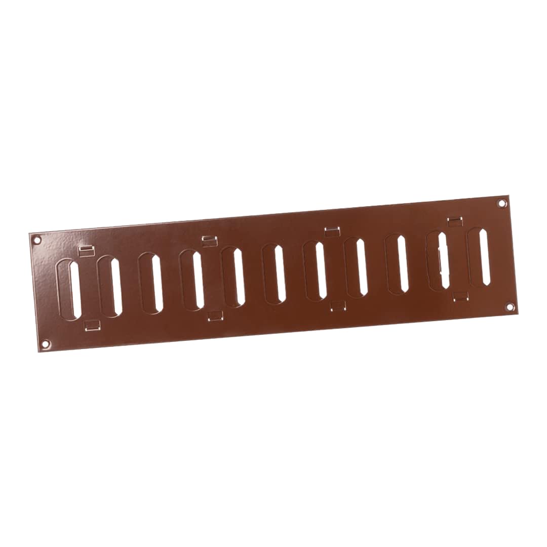 16x4 inch 400x100mm Sliding Grille Made of Sheet Steel, Brown, Ventilation Grille, Made by EUROPLAST — image 1