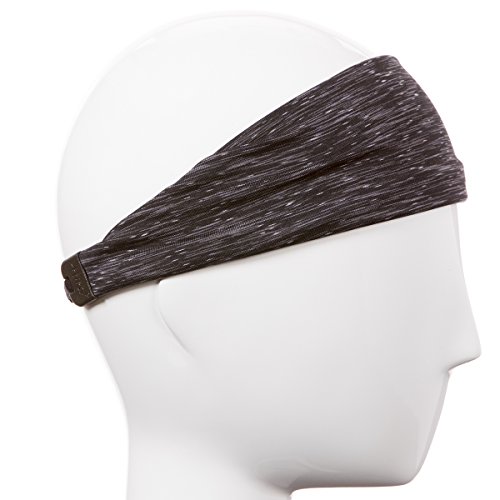 Hipsy Xflex Space Dye Adjustable & Stretchy Wide Headbands for Women (Space Dye Black) - Thumbnail 2