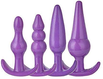 4 Big and Small Plugs Training Sets for Men Women Trainer - Silicone - Hypoallergenic