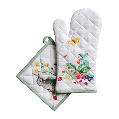 Maison d' Hermine Oven Mitt and Pot Holder Set