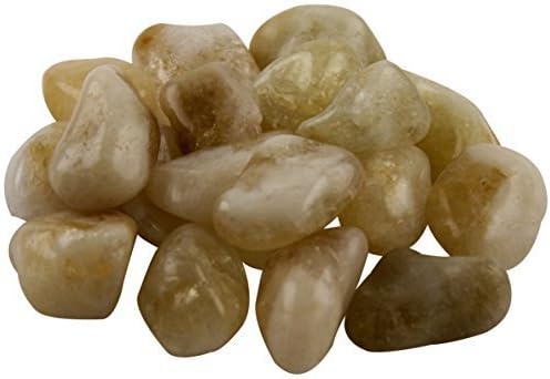 Crystal Allies Materials: 3lb Wholesale Tumbled Gold Citrine from Brazil - Large 1" Polished Natural Stones for Reiki Crystal HealingWholesale Lot