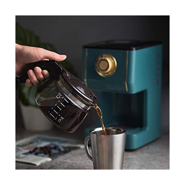 Filterkaffeemaschine Amerikanischer Kaffeevollautomat, Retro- Haupt Kleine Tropfkaffeekanne, New Brewing 650ML… – Bild 6