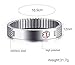 Free Engraving-Medical Alert ID Bracelet Mens Stainless Steel Stretch Bracelet,Silver,12MM Width