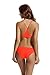 zeraca Women's Strap Side Bottom Halter Racerback Bikini Bathing Suits (FBA)