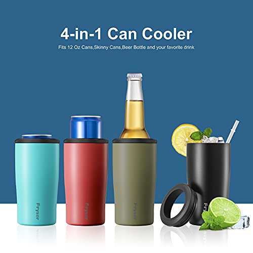 Fryser Can Cooler 12 Oz Can Insulator 4in1 Stainless Steel Vacuum