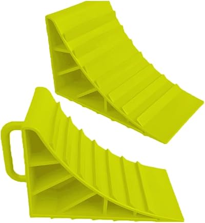HowseHold Wheel Chocks Set of 2 with Handles Tyre Saver 15x10x8.5 cm