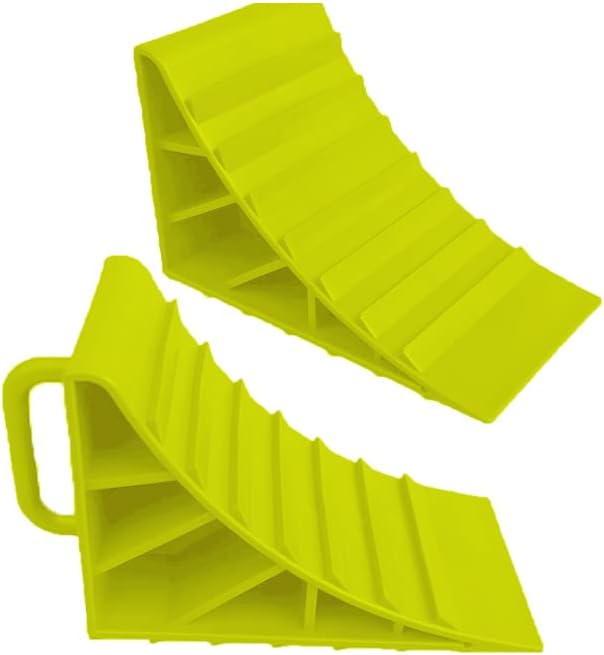 HowseHold Wheel Chocks Set of 2 with Handles Tyre Saver 15x10x8.5 cm