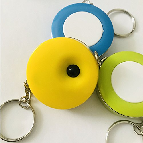 GoProver 3 pack Retractable Tape Measure Double-Scale 60-Inch/150cm Double Sided Pocket Soft Cloth Measuring Tape Weight Loss Body Measurement Sewing Tailor Craft Vinyl Ruler With Keychain