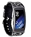 Lwsengme X4-TECH Band Compatible with Gear Fit2 Watch Soft Silicone Replacement Elastomer Band Plastic Wristband Compatible with Samsung Galaxy Gear Fit 2 SM-R360 Smart Watch (Flower-05)