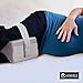 Knee Pillow w/Strap - New 3-Level Contour Memory Foam Leg Separator & Side Sleeper Design, Large to Small Support & Hip Alignment for Lower Back, Joint, Nerve, Sciatica & Pregnancy Pain Relief